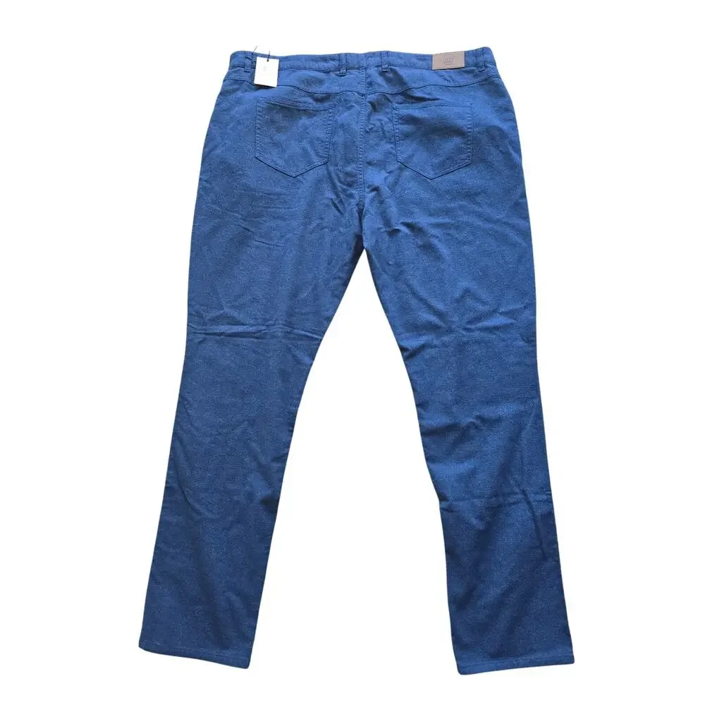 Mens Peter‎ Millar Blue Cotton Signature Sateen Five-Pocket Pant waist 44 Golf